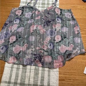 Torrid Grey and Pink Sophie Swing Camisole